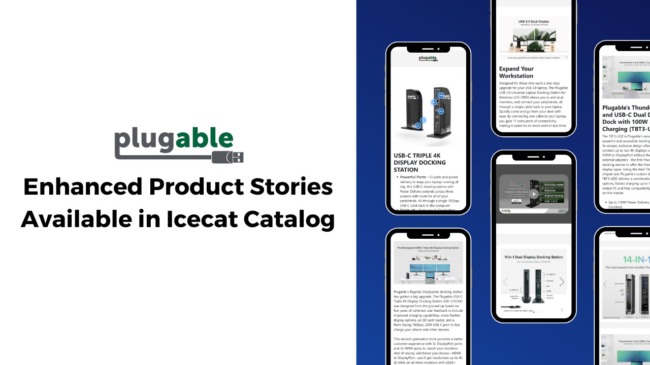 Plugable is Bringing Innovation to the U.K. Market with Icecat Product Stories