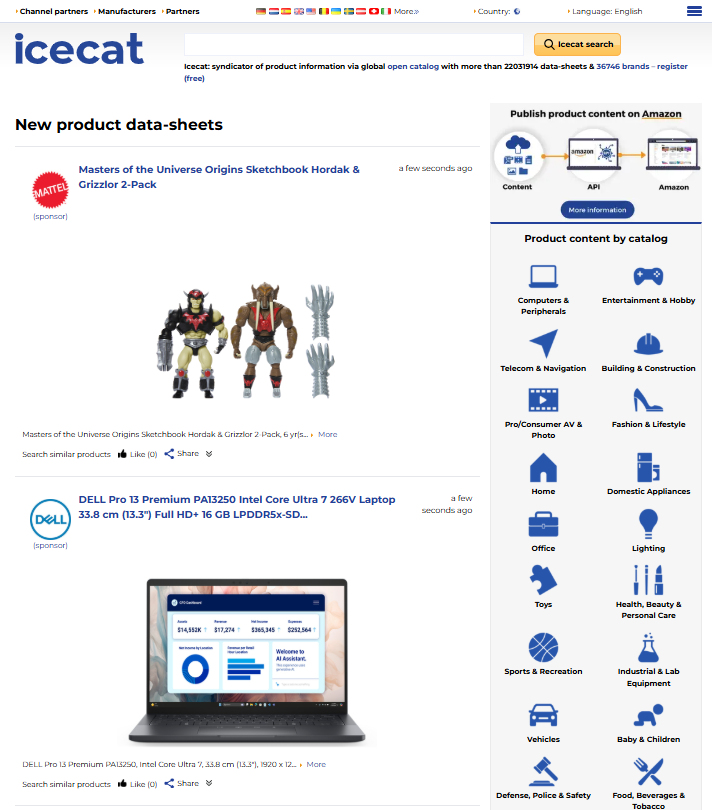 icecat catalog